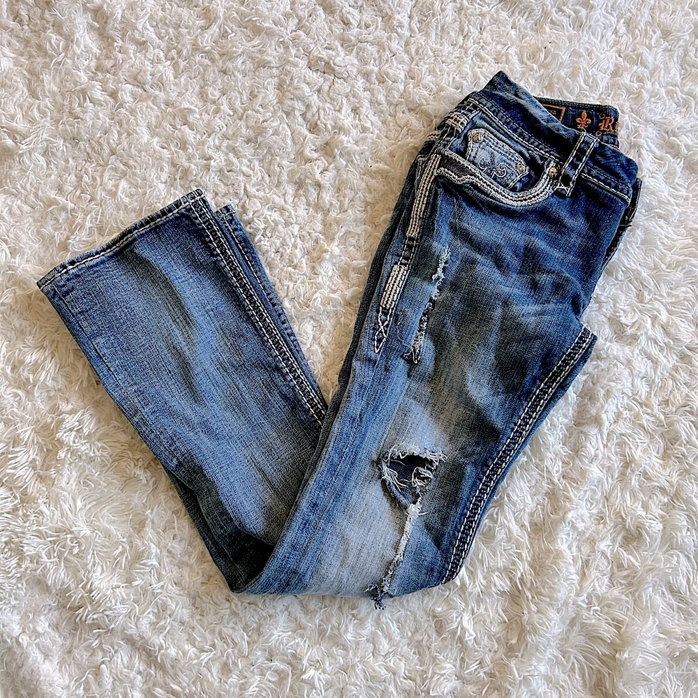 Rock Revival Natalie Boot Blue Jeans Size 28